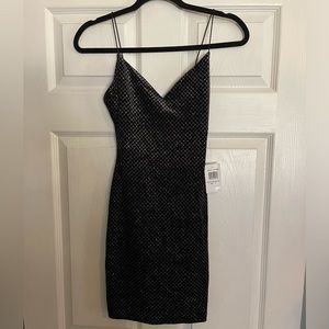 👗 women’s black sparkly vneck dress - sz 0